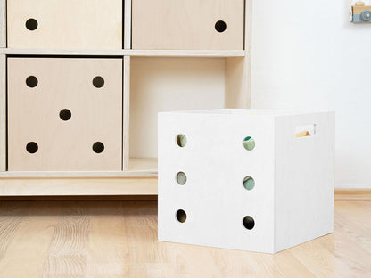 Dados de caja de almacenamiento de madera