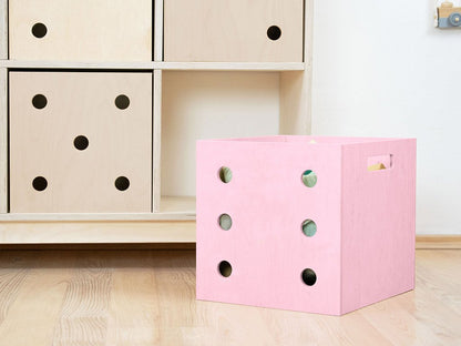 Dados de caja de almacenamiento de madera