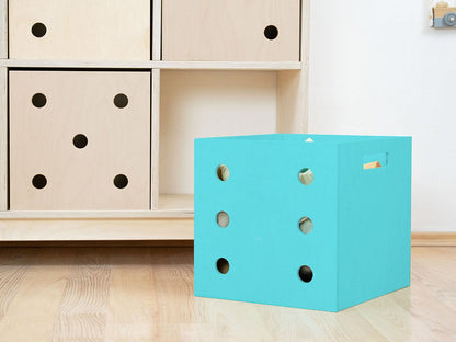 Dados de caja de almacenamiento de madera