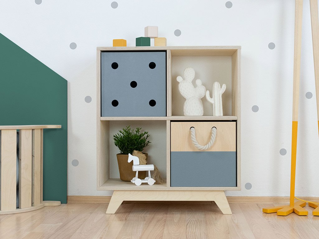Dados de caja de almacenamiento de madera