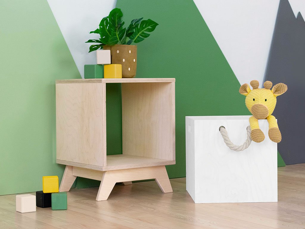 Boîte de rangement en bois BOKS avec corde