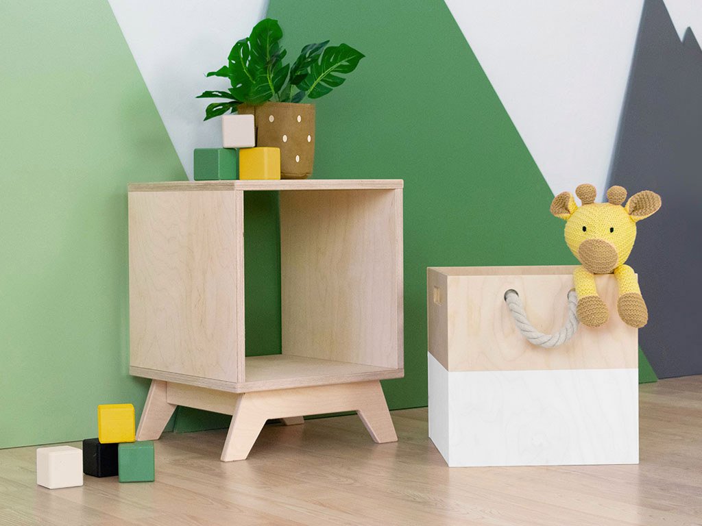 Boîte de rangement en bois BOKS avec corde