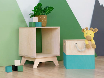 Boîte de rangement en bois BOKS avec corde
