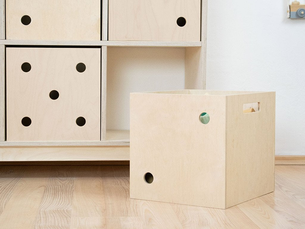 Dados de caja de almacenamiento de madera