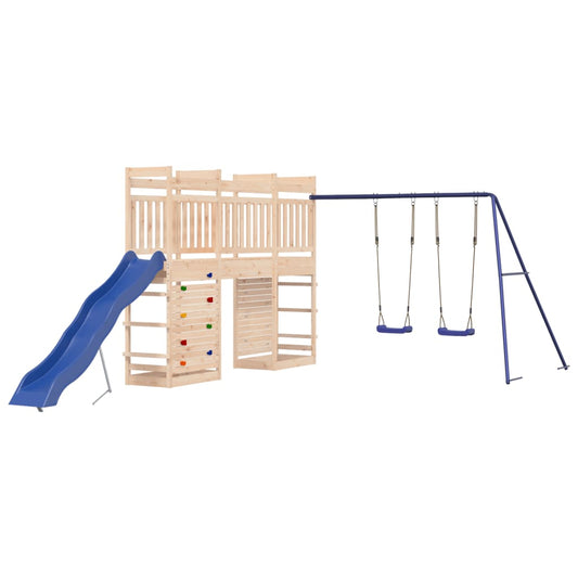 Playhouse Structure de jeu et d'escalade XXL avec balançoire et toboggan OUISTITI