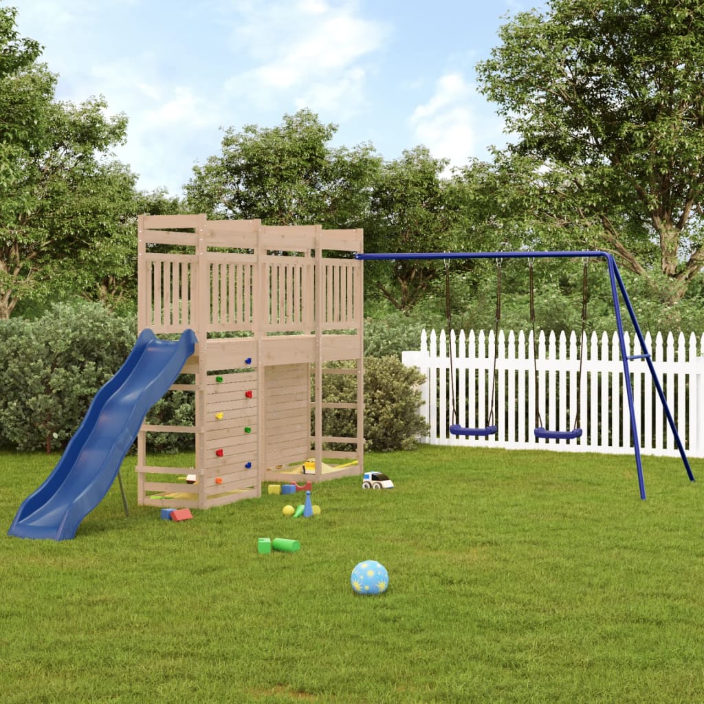 Playhouse Structure de jeu et d'escalade XXL avec balançoire et toboggan OUISTITI