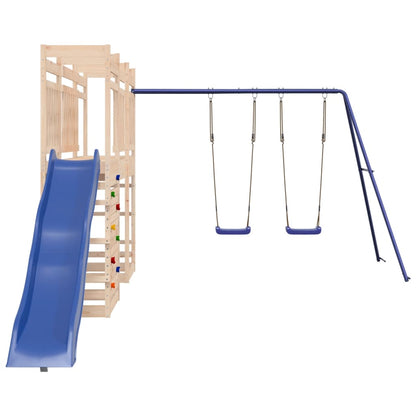 Playhouse Structure de jeu et d'escalade XXL avec balançoire et toboggan OUISTITI