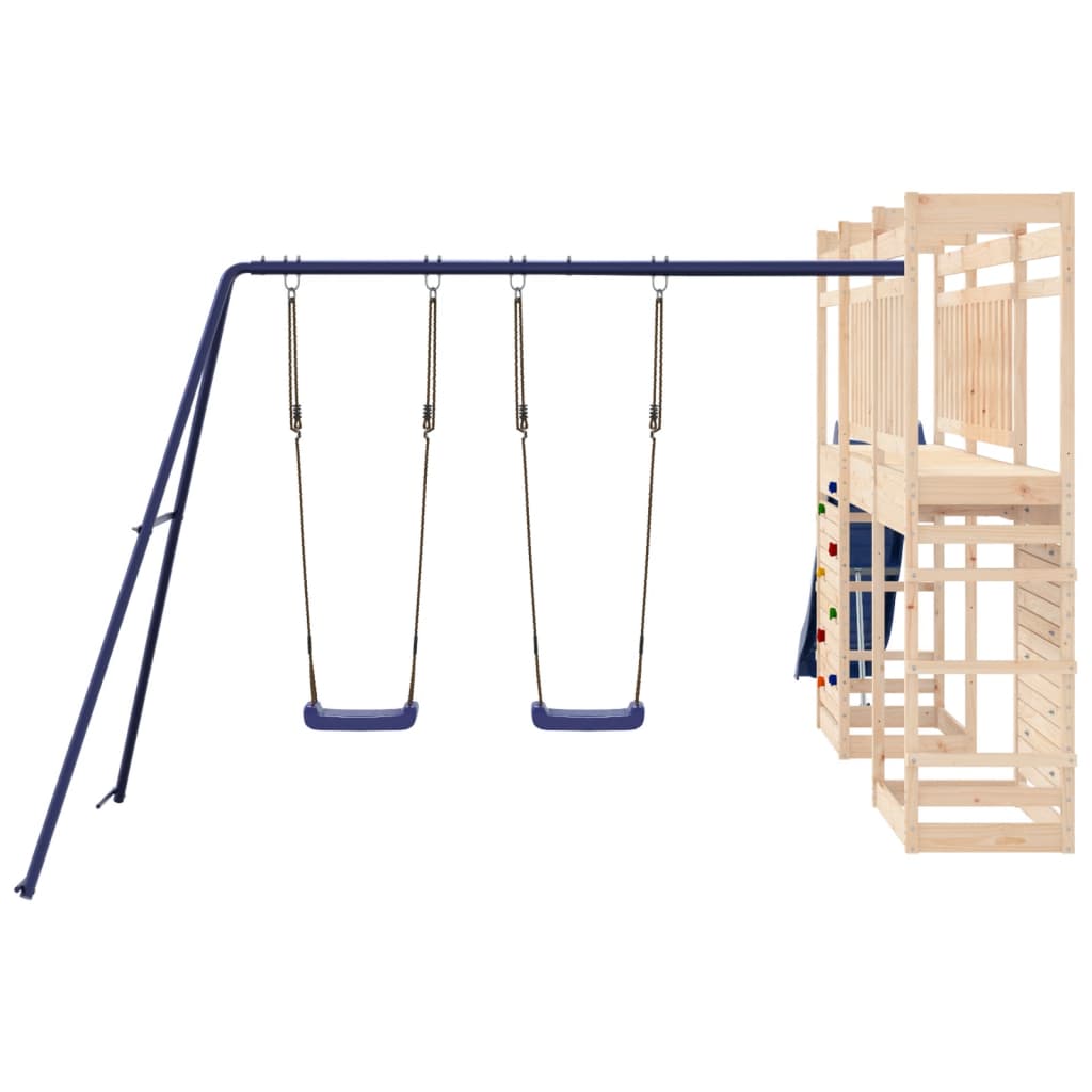 Playhouse Structure de jeu et d'escalade XXL avec balançoire et toboggan OUISTITI