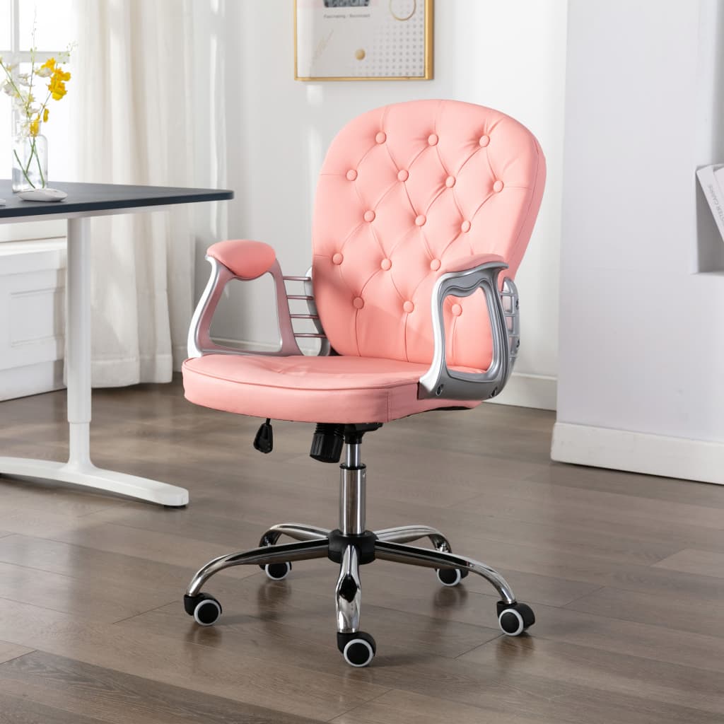 Chaise de bureau pivotante Rose Similicuir MADOKA