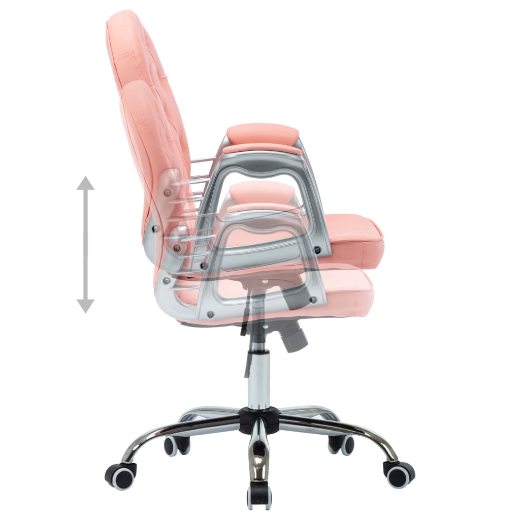 Chaise de bureau pivotante Rose Similicuir MADOKA