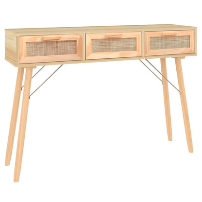 Console di pino solido e rattan elfa