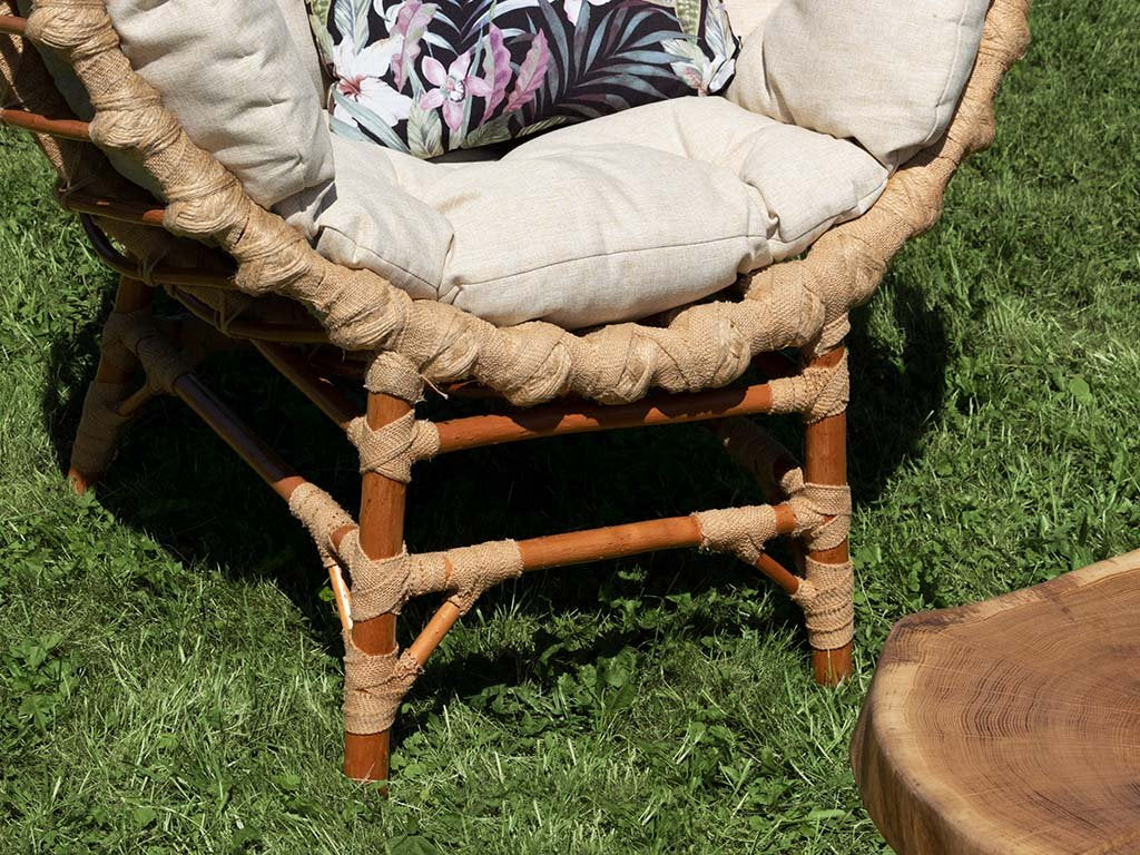 Fauteuil Cocooning de jardin en bois de saule LAURA