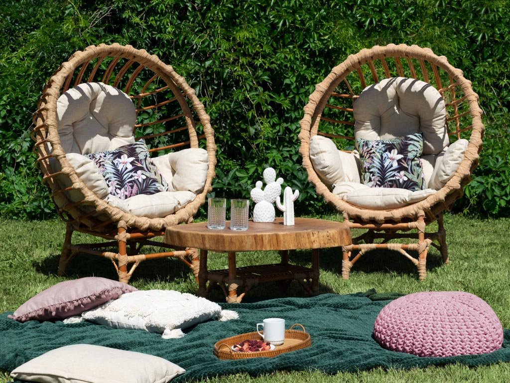 Fauteuil Cocooning de jardin en bois de saule LAURA