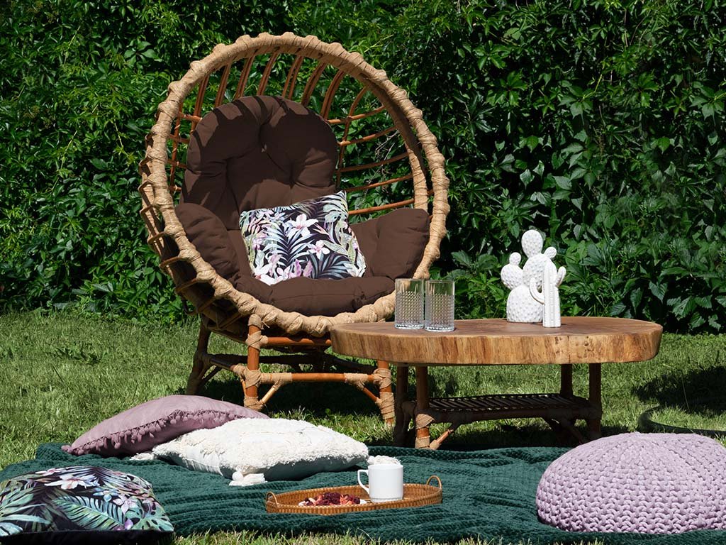 Fauteuil Cocooning de jardin en bois de saule LAURA