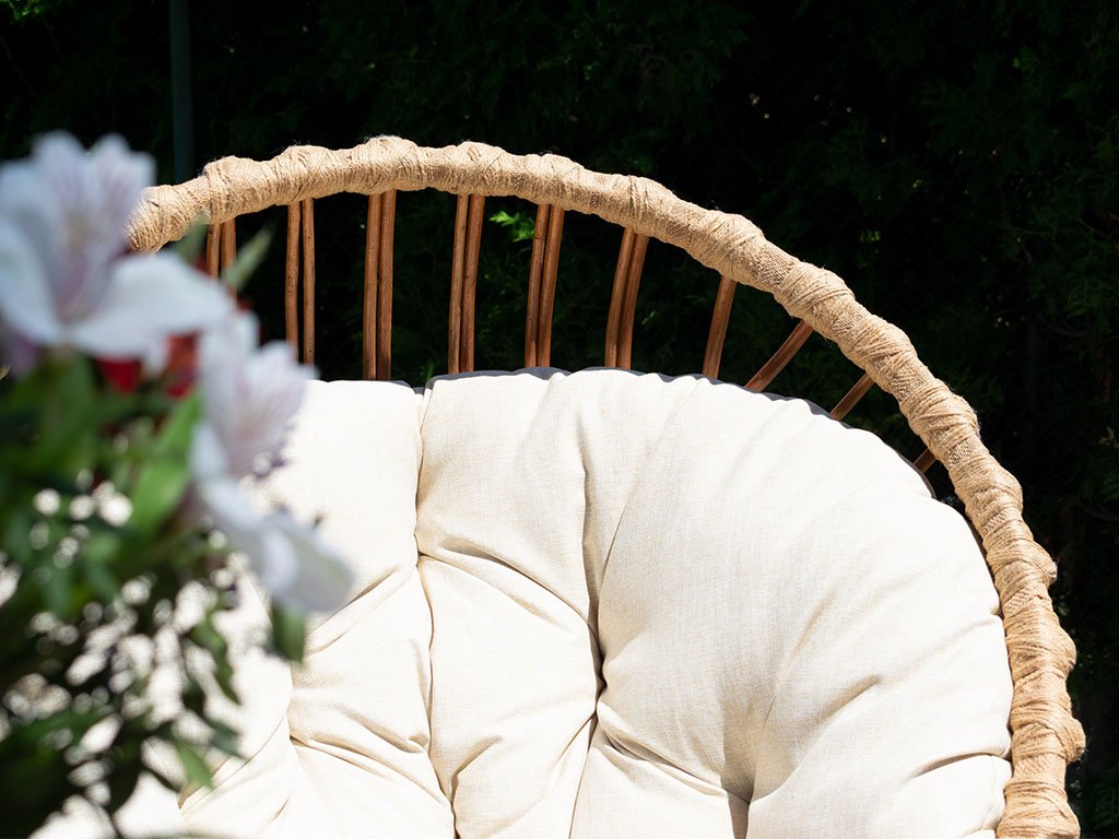 Fauteuil rond de jardin en bois de saule CLER