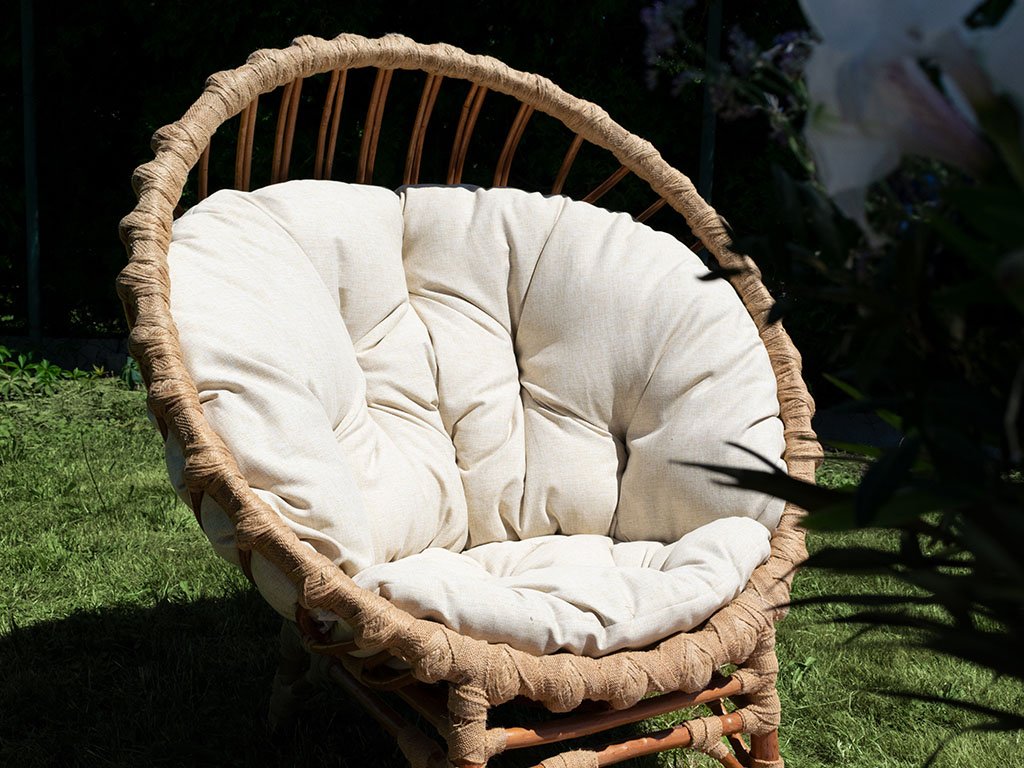 Fauteuil rond de jardin en bois de saule CLER