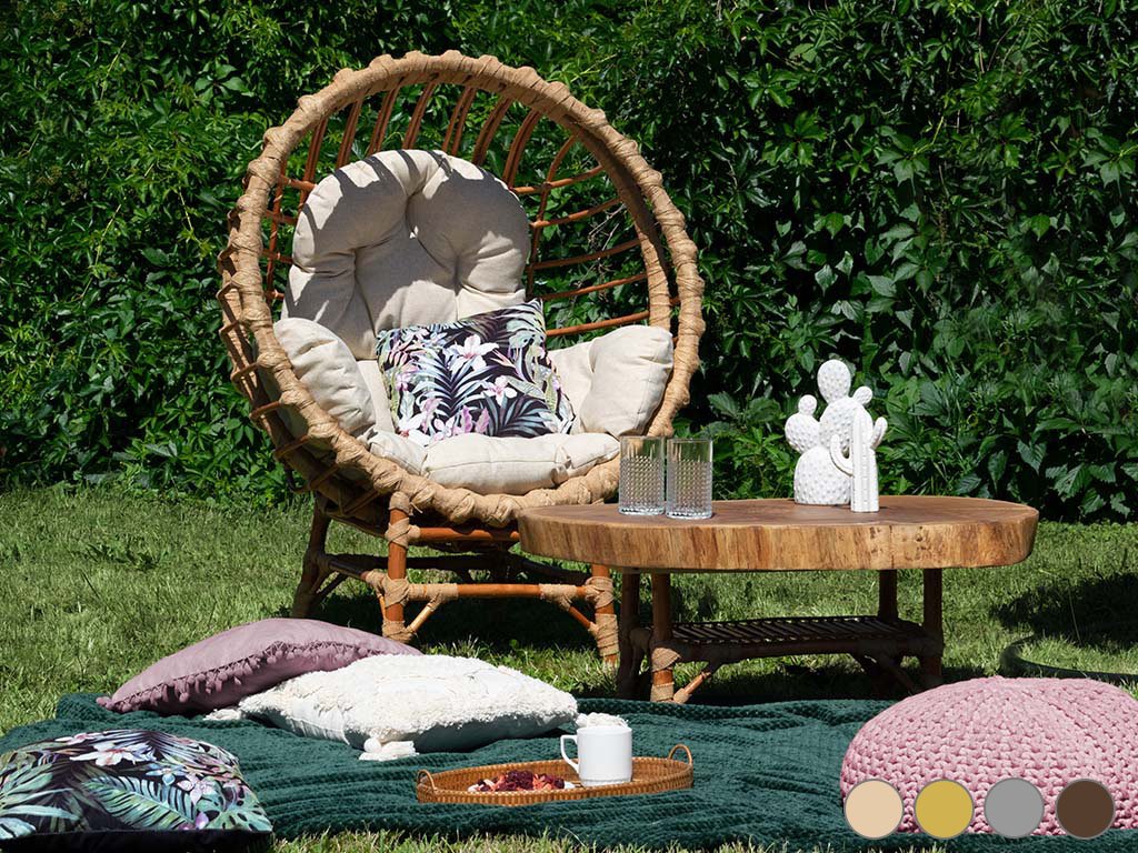 Fauteuil Cocooning de jardin en bois de saule LAURA