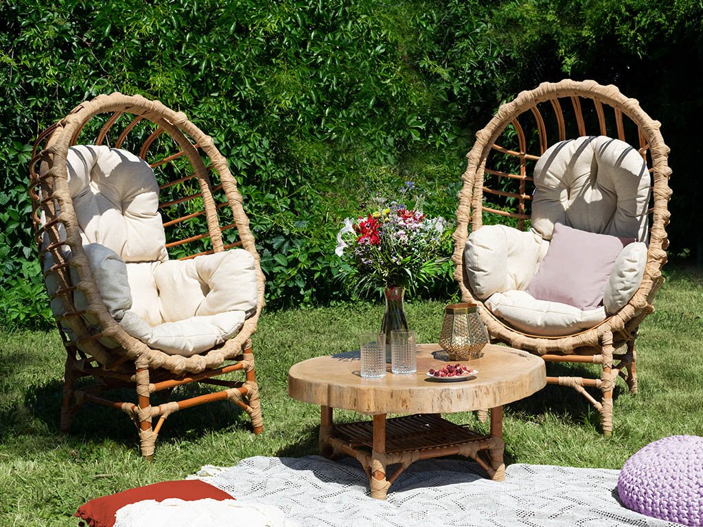 Fauteuil Cocooning de jardin en bois de saule NIKA