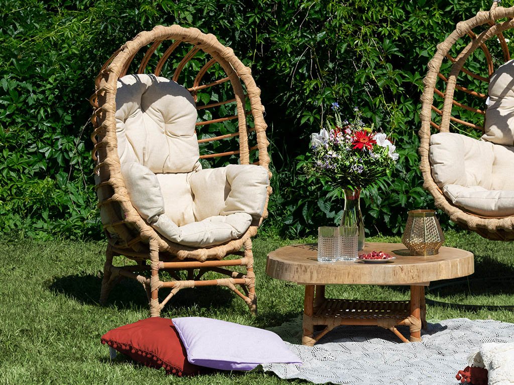 Fauteuil Cocooning de jardin en bois de saule NIKA