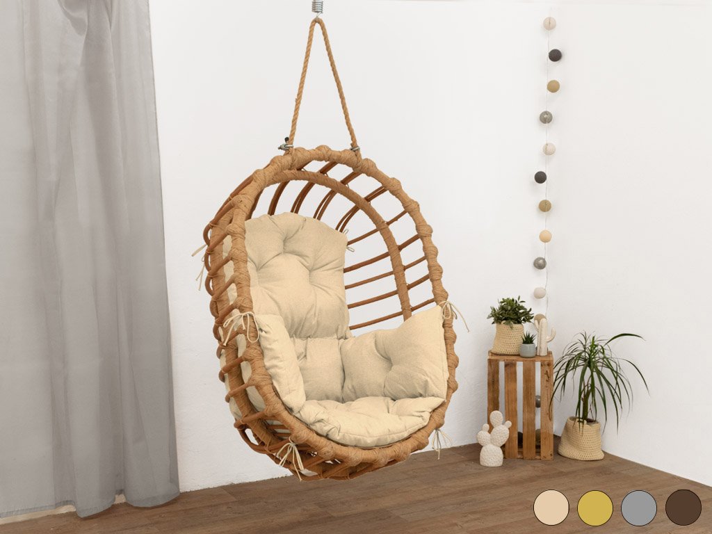 Fauteuil suspendu Cocoon naturel ovale LENA
