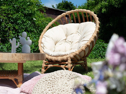 Fauteuil rond de jardin en bois de saule CLER