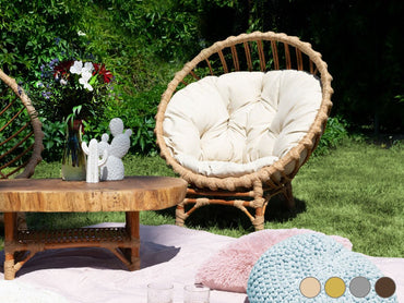 Fauteuil rond de jardin en bois de saule CLER