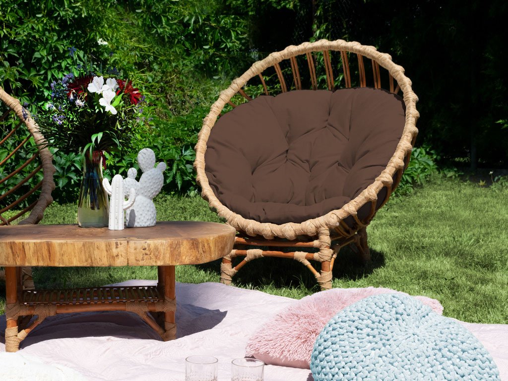 Fauteuil rond de jardin en bois de saule CLER