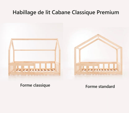 Toile de lit Cabane Classique en Double Gaze de Coton