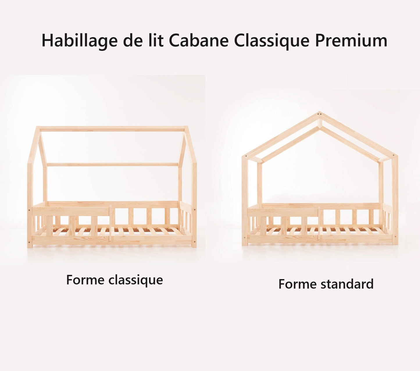 Habillage de lit Cabane Premium superposé