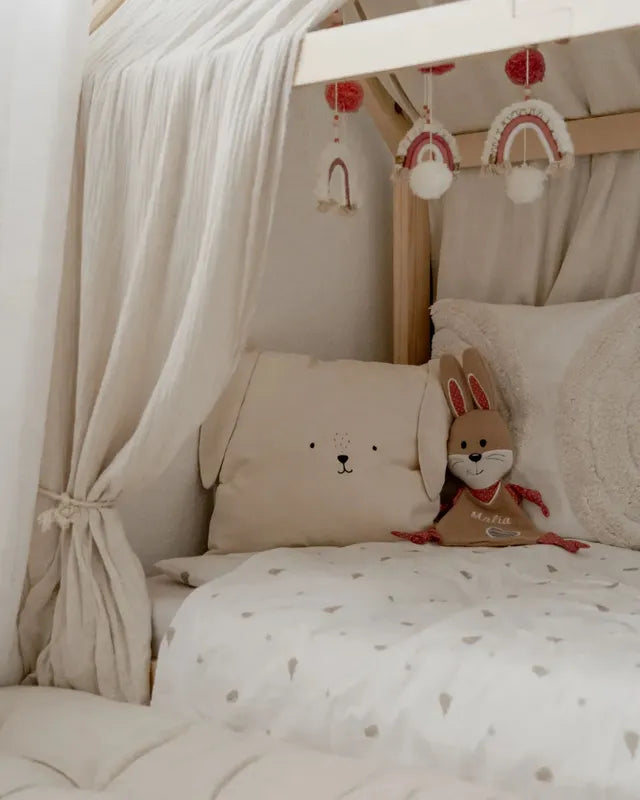 Solid pine wood child bed frame 80x160 cm