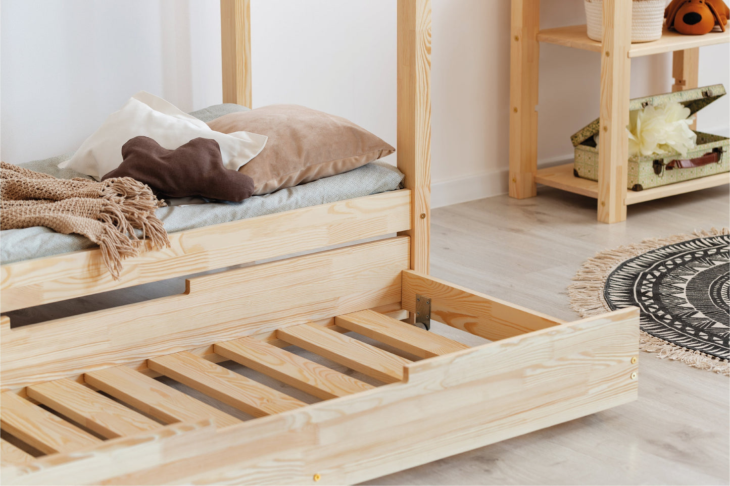 Letto a soppalco MILA con cassetto con o senza barriere