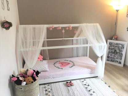 Cama de cabine com barreiras de cores de cor
