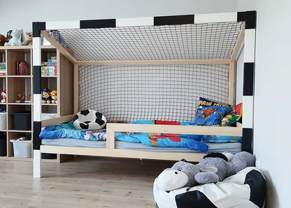 Capa de futebol de cama infantil com gaveta