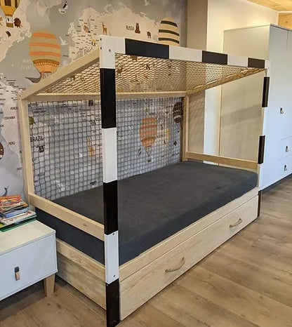 Lit enfant Cage de Football avec tiroir