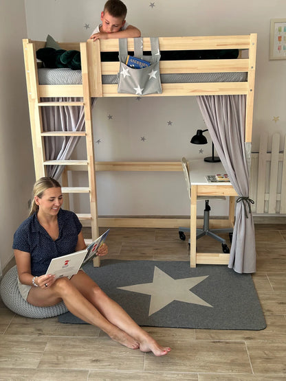 Lit haute mezzanine avec bureau MIA