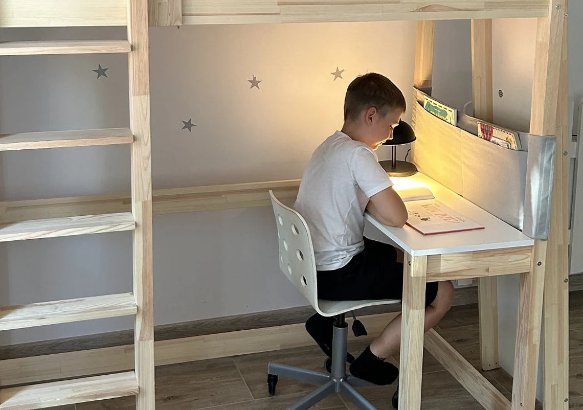 Lit haute mezzanine avec bureau MIA