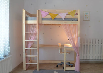 Lit haute mezzanine avec bureau MIA