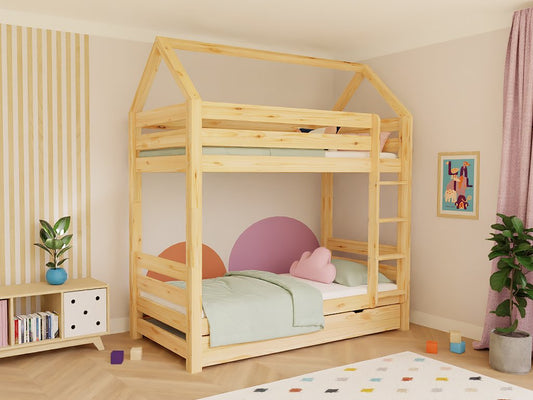 Brötchenbett, skalierbare überlagerte Kabine in 2 Single Alpy 90x200 cm Einzelbetten