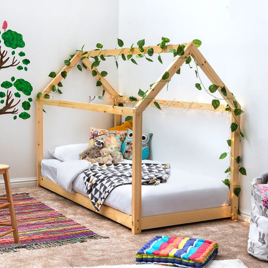 Cadre de lit d'enfant Bois de pin massif 70x140 cm