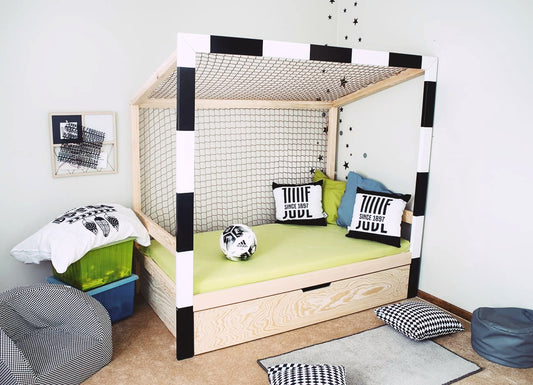 Football Cage Toddler Bed with Drawer