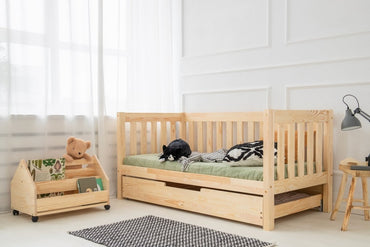 CPP high slatted children's bed with drawer