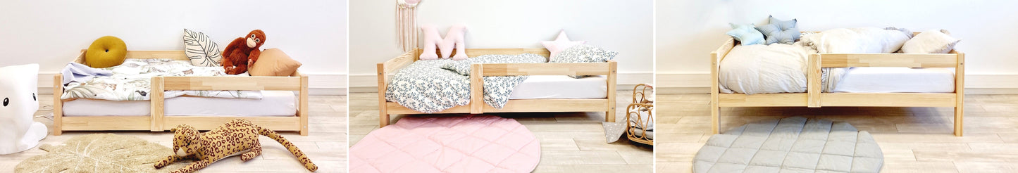 Option / Kit of vertical uprights (feet) for beech wood cabin bed
