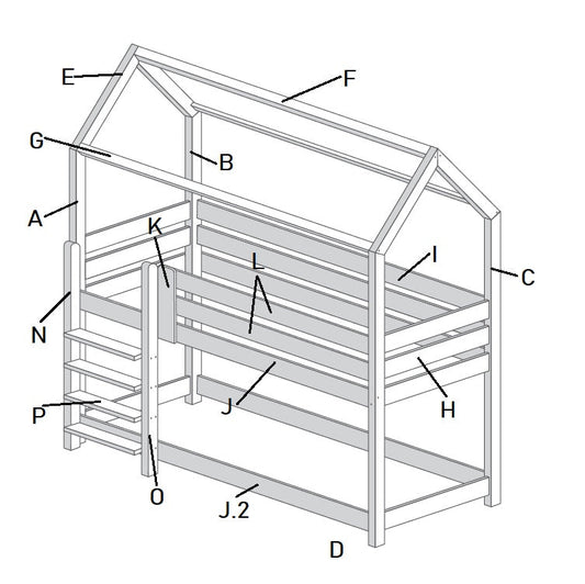 Kit sur mesure de piliers pour mezzanine 70cm