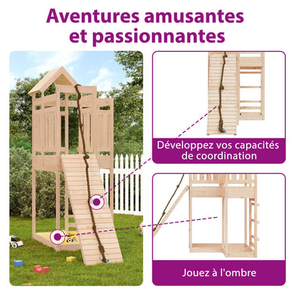 Playhouse Structure de jeu Maisonnette d'escalade