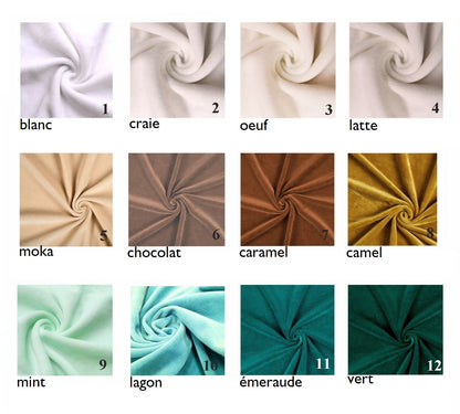 Paracolpi per letto intrecciato in velluto color latte