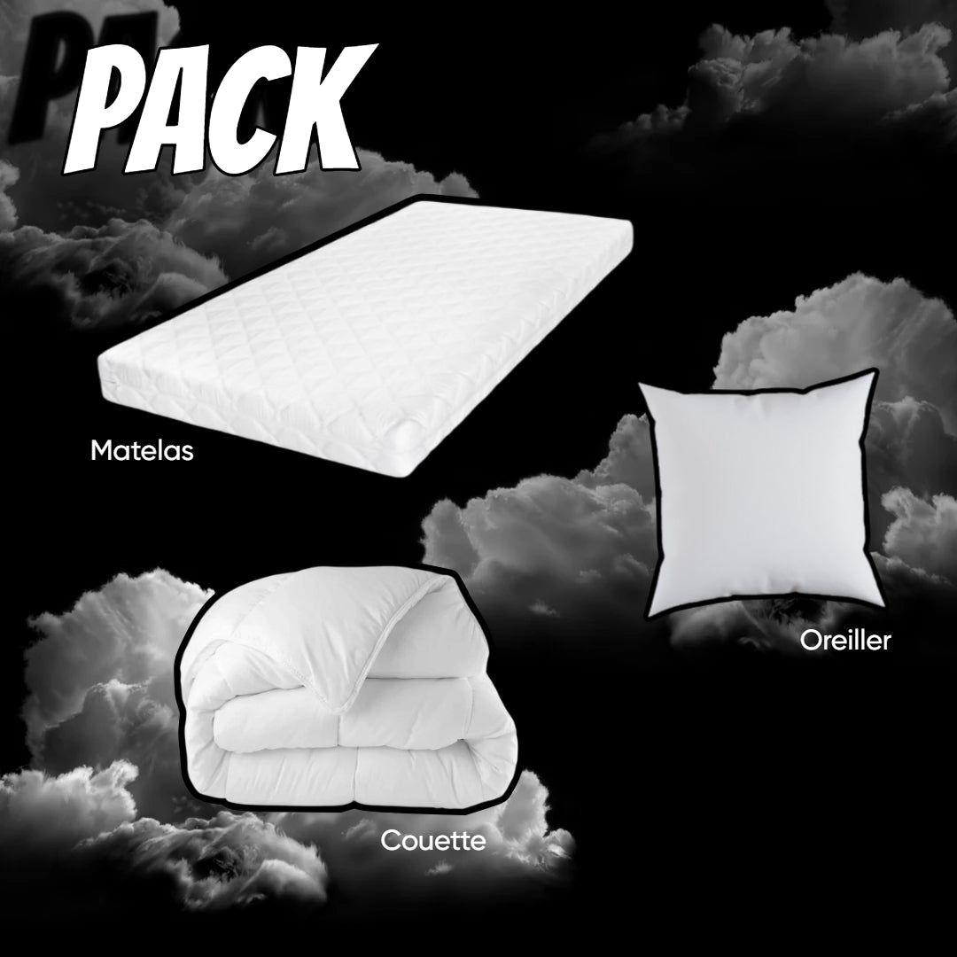 Offre Pack Soldes Matelas Mousse Latex + couette + oreiller