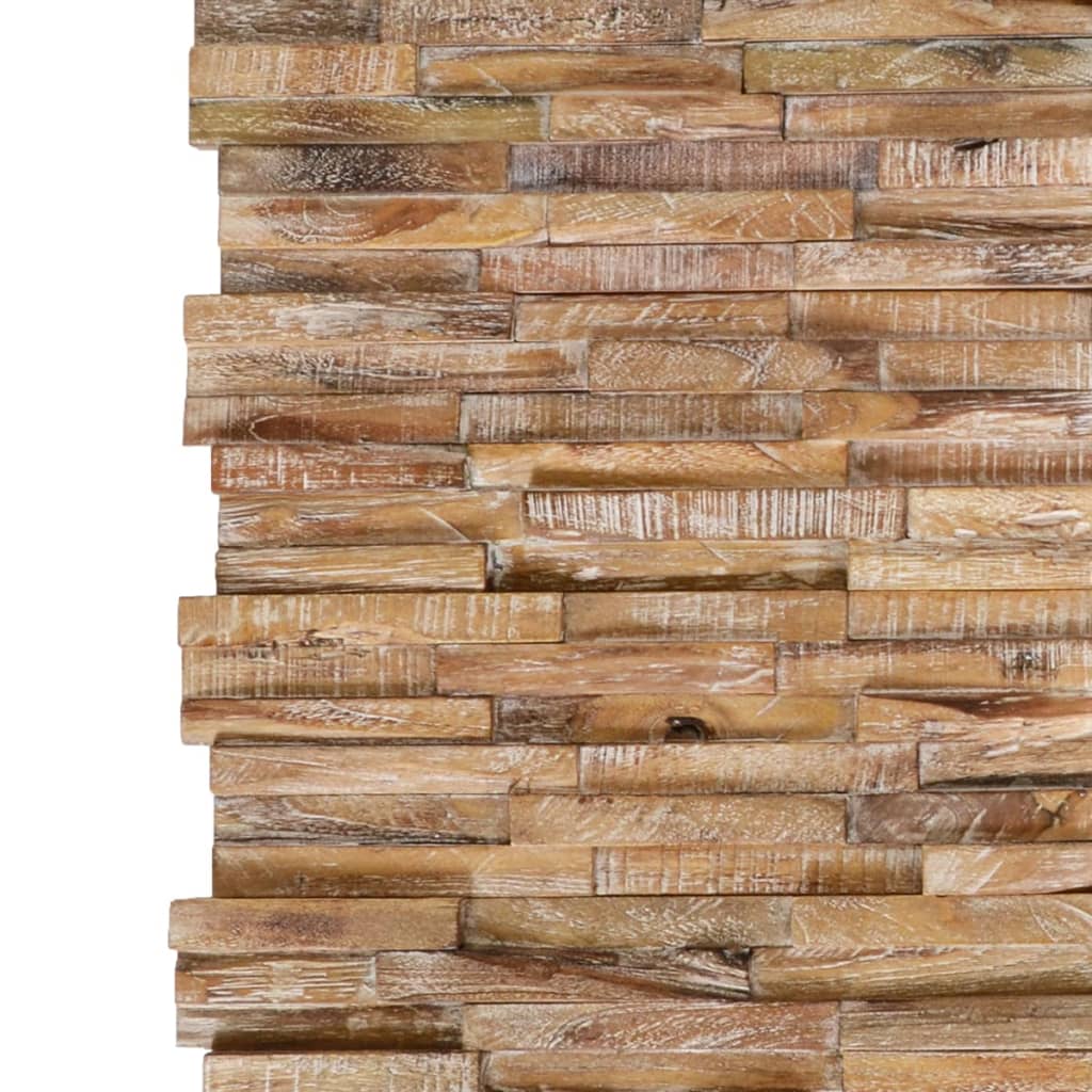 Pannelli di rivestimento a parete 10pcs teak riciclato