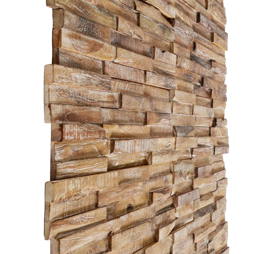 Pannelli di rivestimento a parete 10pcs teak riciclato