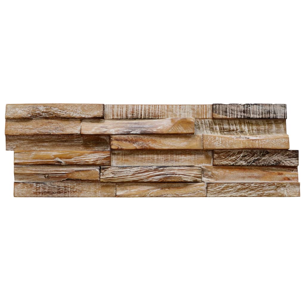 Pannelli di rivestimento a parete 10pcs teak riciclato