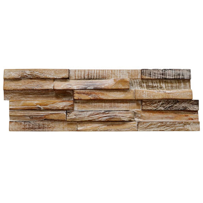 Pannelli di rivestimento a parete 10pcs teak riciclato